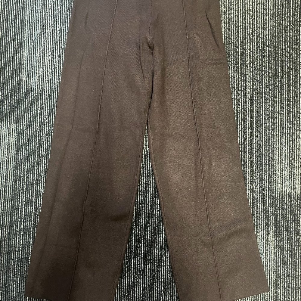 Zara NWT Straight Leg Knit Pants